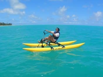 bicicleta aquática em maragogi