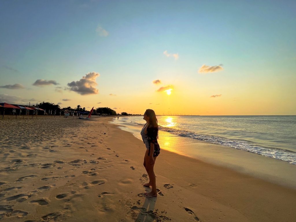 Por do sol em São Miguel do Gostoso no Rio Grande do Norte