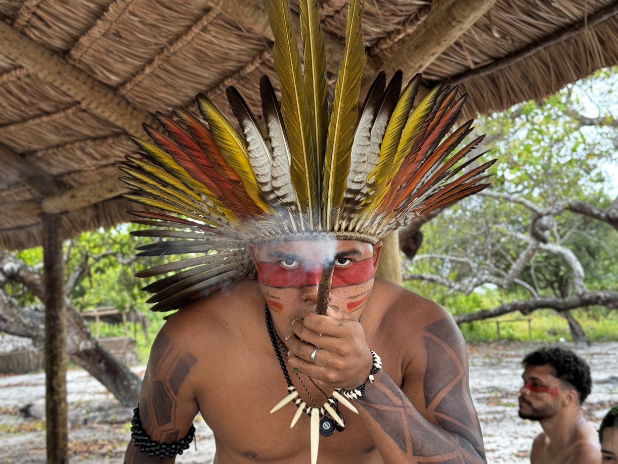 ritual indigena na baia da traicao na paraiba