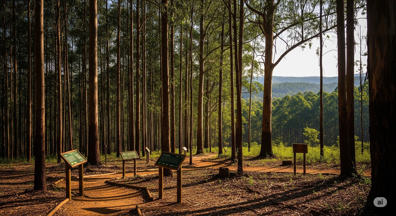 Floresta Estadual Edmundo Navarro de Andrade, Rio Claro na Serra do Itaqueri